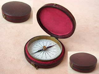 Mid 19th century pocket compass circa 1860